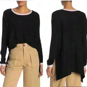 𝅺nwt Modern Designer Black Oversized Knit Sweater M